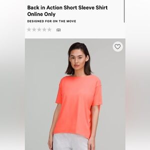 NWT Lululemon Back in Action Short Sleeve Shirt